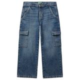 United Colors of Benetton Erkek Çocuk Koyu Mavi Arka Cebi Logolu Cepli Beli Lastikli İpli Denim Pantolon, 6-7 Yaş, 225A4KEHCF04V, Koyu Mavi, Erkek Çocuk