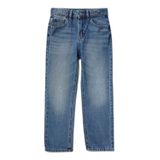 United Colors of Benetton Erkek Çocuk Koyu Mavi Eskitilmiş Efektli Düğmeli Denim Pantolon, 6-7-yas, 225A4AW7CE021, Koyu Mavi, Erkek Çocuk