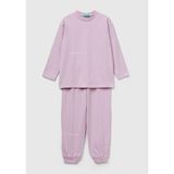 United Colors Of Benetton Erkek Çocuk Logolu Düz Renk Pijama Takımı,Toz Pembe 7-8 Yaş