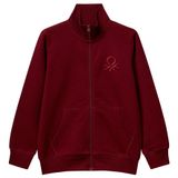 United Colors of Benetton Erkek Çocuk Logolu Sweatshirt, 8-9 Yaş, 225A3J68C501B, Bordo, erkek-çocuk