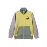 United Colors of Benetton Erkek Çocuk Sarı-Gri Logolu Sweatshirt, 13-14-yas, 225A3J68C501B, Sarı-Gri, erkek-çocuk