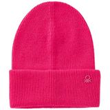 United Colors of Benetton Erkek Çocuk Yün Viskoz Karışımlı Logo Nakışlı Bere, 13-14 Yaş, 225A126WCA00X, Pembe, erkek-çocuk