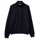United Colors of Benetton Erkek Kapüşonlu Sweatshirt, mavi, XXL