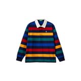 United Colors of Benetton Göğsü Logolu Çizgi Desenli Uzun Kollu Polo Yaka T-shirt Polo Tişört Erkek çocuk