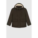 United Colors Of Benetton Haki Renkli Erkek Çocuk Kaban Uzun Kol Fonksiyonel Günlük Kullanım 26056BNT - 11 - 12 Yaş