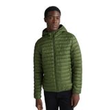 United Colors of Benetton Haki Yeşilli Regular Fit Kapüşonlu Puffer Mont, S, 125A2TWDUN06I, Haki Yeşilli, Erkek