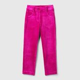 United Colors of Benetton Kadife Jegging Kız Çocuk Tayt, Fuşya, 82