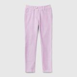 United Colors of Benetton Kadife Jegging Kız Çocuk Tayt, Lila, XL