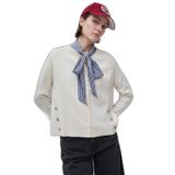 United Colors of Benetton Kadın Hırka 1J9YD10G0, Beyaz, M