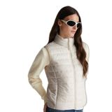 United Colors of Benetton Kadın Krem Polyester Dolgulu Fermuarlı Slim Fit Pufa Yelek, Krem, L