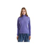 United Colors of Benetton Kadın Mor Dik Yaka%100 Merino Kazak L