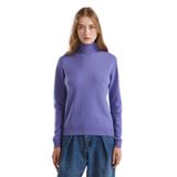 United Colors of Benetton Kadın Mor Dik Yaka%100 Merino Kazak M