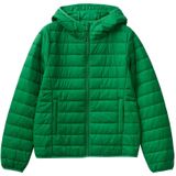 United Colors of Benetton Kadın Recycled Polyester Dolgulu Pufa Mont, Yeşil, XS