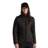 United Colors of Benetton Kadın Siyah Polyester Dolgulu Feramuarlı Kapüşonlu Slim Fit Puffer Mont, Siyah, XS