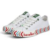 United Colors Of Benetton Kadın Spor Ayakkabı Sneaker BN-30624 - Beyaz - Fusya