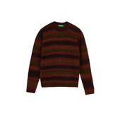 United Colors of Benetton Kırmızı Desenli Yün Alpaka Bisiklet Yaka Kazak, M, 125A1HNNK10AT, Kırmızı Desenli, Erkek