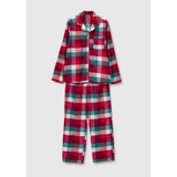 United Colors of Benetton Kırmızı Ekoseli%100 Koton Desenli Pijama Takımı, S, 625A40EP3P00W, Kırmızı Ekoseli, Kadın