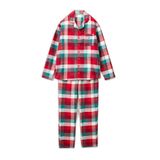 United Colors of Benetton Kırmızı Ekoseli%100 Koton Pijama Takımı, L, 625A40EP4P00C, Kırmızı Ekoseli, erkek