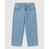 United Colors Of Benetton Kız Bebek Denim Pantolon E02I 1/6 Yaş - Mavi - 12 - 18 Ay