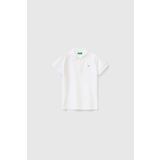 United Colors of Benetton Kız Çocuk Beyaz Logolu Pike Polo T-shirt