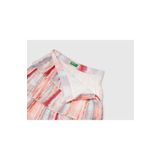 United Colors of Benetton Kız Çocuk Çok Renkli Pileli Etek 6-7 Yaş
