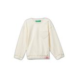 United Colors of Benetton Kız Çocuk Dikiş Detaylı Kalpli Yama Cepli Regular Fit Sweatshirt, 225A3NBMG10K2