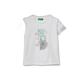 United Colors of Benetton Kız Çocuk Gömlek 3I1XG10M8, Optik Beyaz 901, 4 Yaş