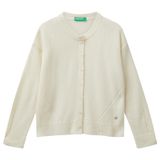 United Colors of Benetton Kız Çocuk Hırka, 6-7 Yaş, 225A126WC500X, Krem, Kız Çocuklar
