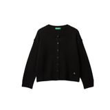 United Colors of Benetton Kız Çocuk Hırka, 7-8 Yaş, 225A126WC500X, Siyah, Kız Çocuklar
