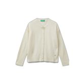 United Colors of Benetton Kız Çocuk Hırka, 8-9 Yaş, 225A126WC500X, Krem, Kız Çocuklar
