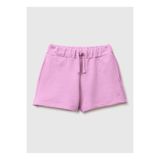 United Colors of Benetton Kız Çocuk İşlemeli Şort, 10-11 Yaş, 5003359997, Pembe, Kız çocuk