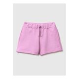 United Colors of Benetton Kız Çocuk İşlemeli Şort, 6-7 Yaş, 5003359997, Pembe, Kız Çocuklar