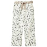 United Colors of Benetton Kız Çocuk Krem Mix Desenli Beli Ayarlanabilir İpli Kadife Pantolon, 3-4 Yaş, 225A4JBTGF02P, Krem Mix, Kız Çocuklar