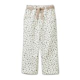 United Colors of Benetton Kız Çocuk Krem Mix Desenli Beli Ayarlanabilir İpli Kadife Pantolon, 4-5 Yaş, 225A4JBTGF02P, Krem Mix, Kız Çocuklar