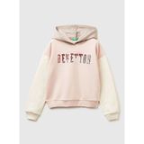 United Colors Of Benetton Kız Çocuk Krem - Pembe Payetli Sweatshirt Uzun Kol Regular Fit - 3 - 18 Ay