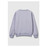 United Colors of Benetton Kız Çocuk Lila Peanuts Baskılı Logo Etiketli Bisiklet Yaka Sweatshirt