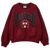 United Colors Of Benetton Kız Çocuk Önü Baskılı Logo İşlemeli Relaxed Fit Kısa Sweatshirt