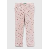 United Colors of Benetton Kız Çocuk Pembe Mix Baskılı Logo İşlemeli Beli Lastikli Slim Fit Streç Pantolon, 12-18 Ay, 225A4NNFGE02N, Pembe Mix, Kız bebek