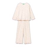 United Colors of Benetton Kız Çocuk Pijama Takımı, krem beyaz, S