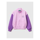 United Colors of Benetton Kız Çocuk Simli Sweatshirt, 8-9 Yaş, 5003359976, Lila, kız-çocuk
