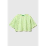 United Colors Of Benetton Kız Çocuk Tamamı Baskı Detaylı Oversize Crop T-Shirt Sarı 6-12 Yaş - 11 - 12 Yaş