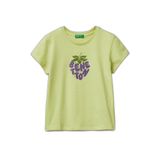 United Colors of Benetton Kız Çocuk Tişört 3I1XC10S6, Sarı, 150