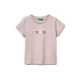 United Colors of Benetton Kız Çocuk Tişört 3I1XG10LU, Pembe, 4 Yaş