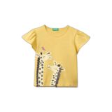 United Colors of Benetton Kız Çocuk Tişörtü 38v4g10n6 Tişört, Yellow, 5 Years