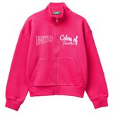 United Colors of Benetton Kız ve erkek Giacca M/L 3j68c505u örgü ceket, kırmızı, 140 cm