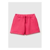 United Colors of Benetton Koyu Pembe Kız Çocuk İşlemeli Şort, 6-7 Yaş, 5003359984, Koyu Pembe, Kız çocuk