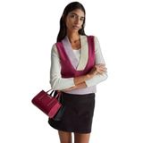 United Colors of Benetton Koyu Pembe Yün Karışımlı V Yaka Kazak, s, 125A16YCE403M, Koyu Pembe, Kadın