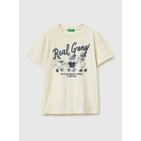 United Colors Of Benetton Krem Erkek Çocuk Baskılı T-Shirt 3I1XC10SJ