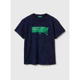 United Colors Of Benetton Lacivert Erkek Çocuk Baskılı T-Shirt 3I1XC10S4 - 10 - 11 Yaş