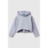 United Colors Of Benetton Lila Kadın / Kız Kj_arkası Logo Etiketli Kapüşonlu Relax Fit Sweatshirt Model Kodu: 3UNIC204LLILA - Mor - 7 - 8 Yaş